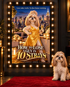 How to Lose a Guy in 10 Strays cinematic custom dog portrait movie poster artwork from PawpStarz