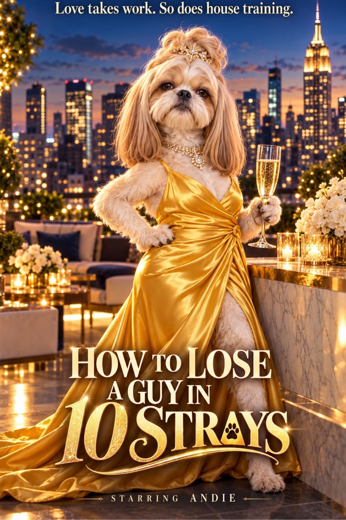 How to Lose a Guy in 10 Strays – Custom Dog Art Movie Parody Portrait