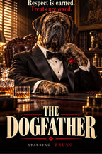 The Dogfather – Custom Dog Art Movie Parody Portrait