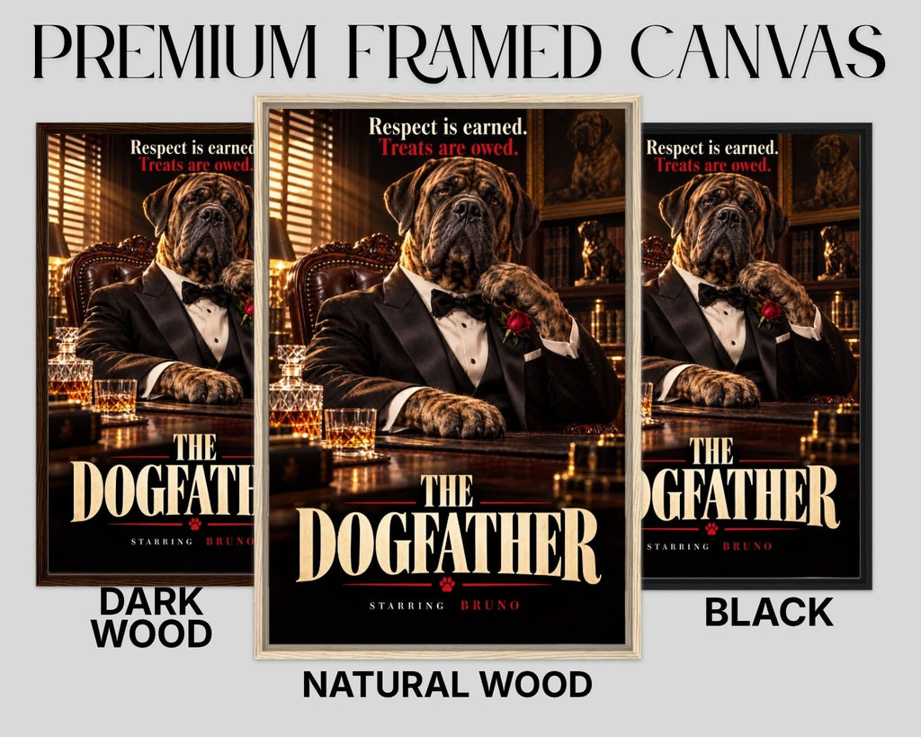 The Dogfather – Custom Dog Art Movie Parody Portrait