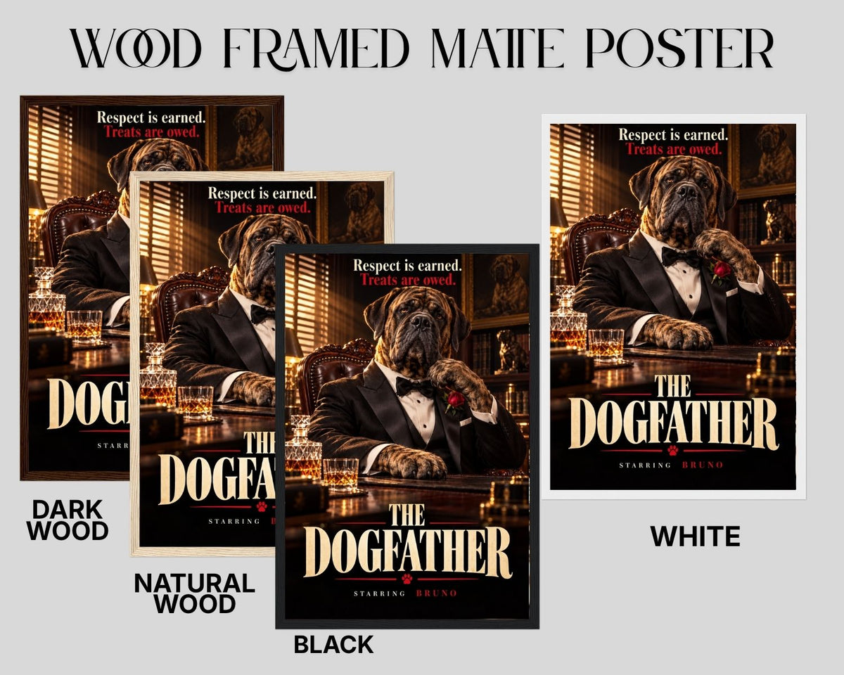 The Dogfather – Custom Dog Art Movie Parody Portrait