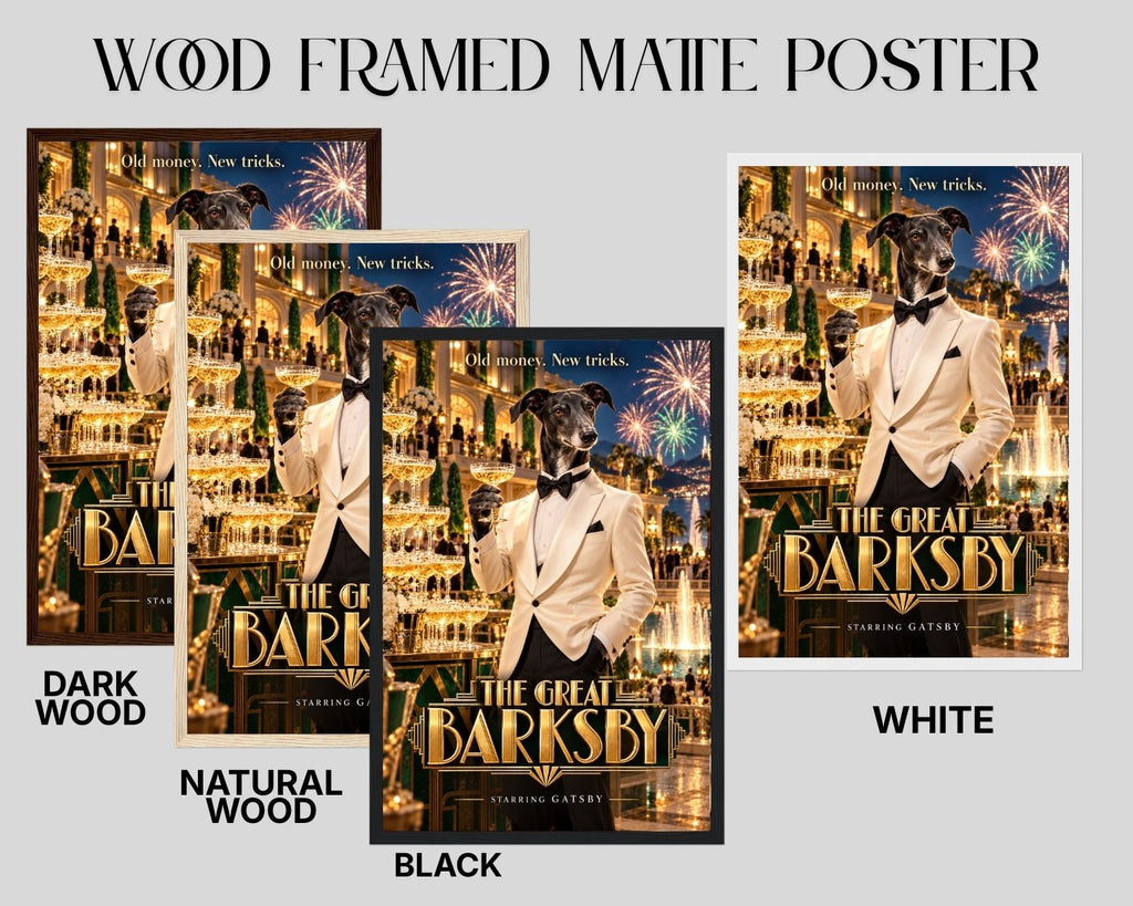 The Great Barksby – Custom Dog Art Movie Parody Portrait