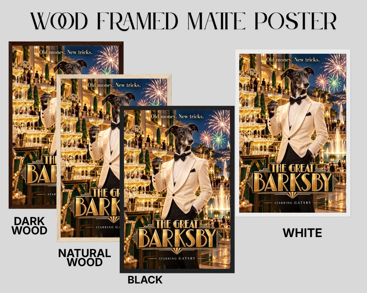 The Great Barksby – Custom Dog Art Movie Parody Portrait