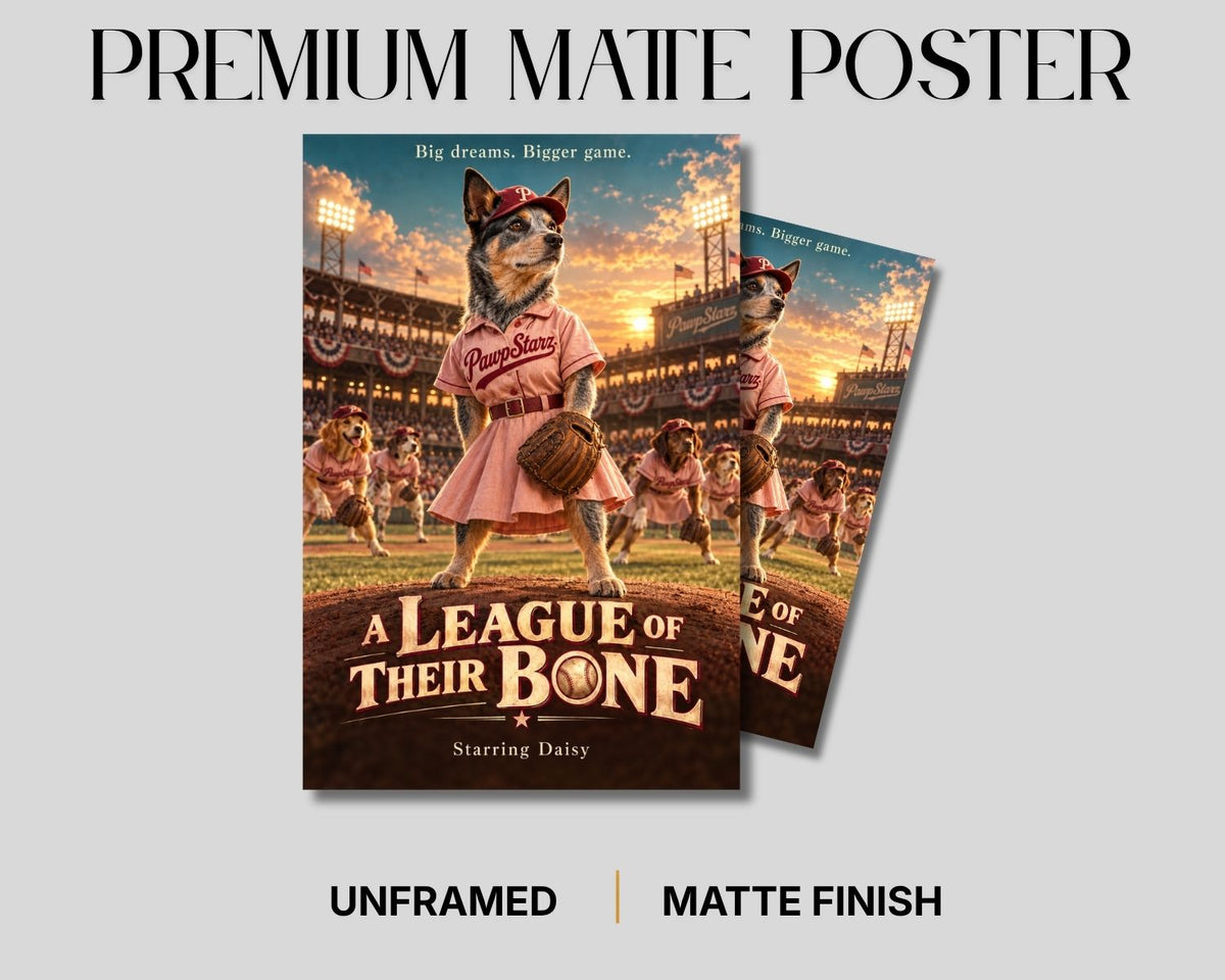 A League of Their Bone – Custom Dog Art Movie Parody Portrait