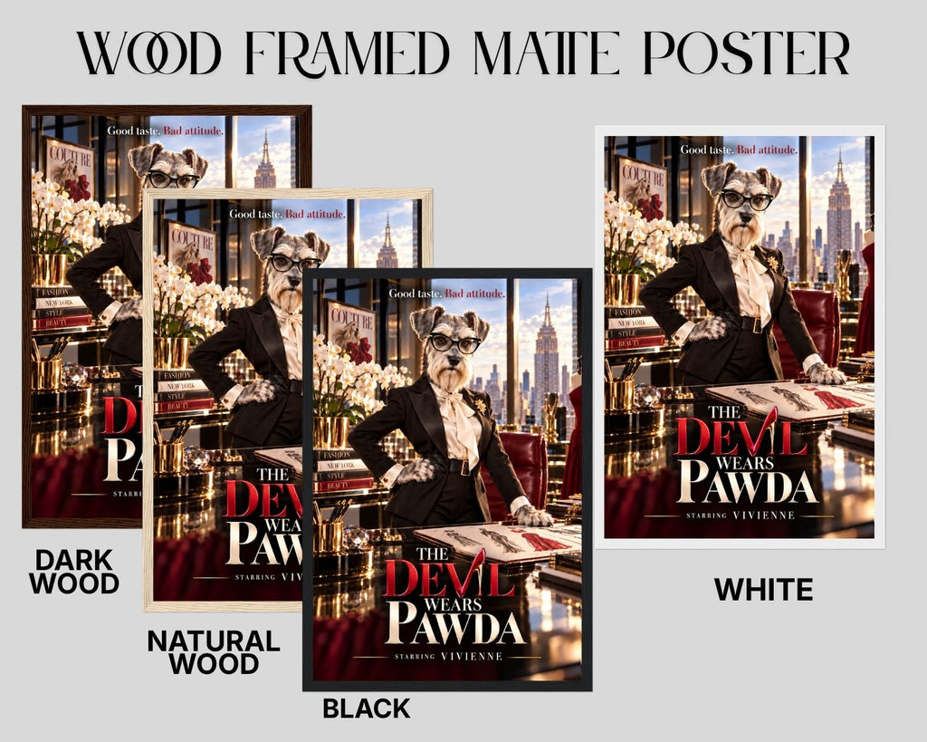The Devil Wears Pawda – Custom Dog Art Movie Parody Portrait