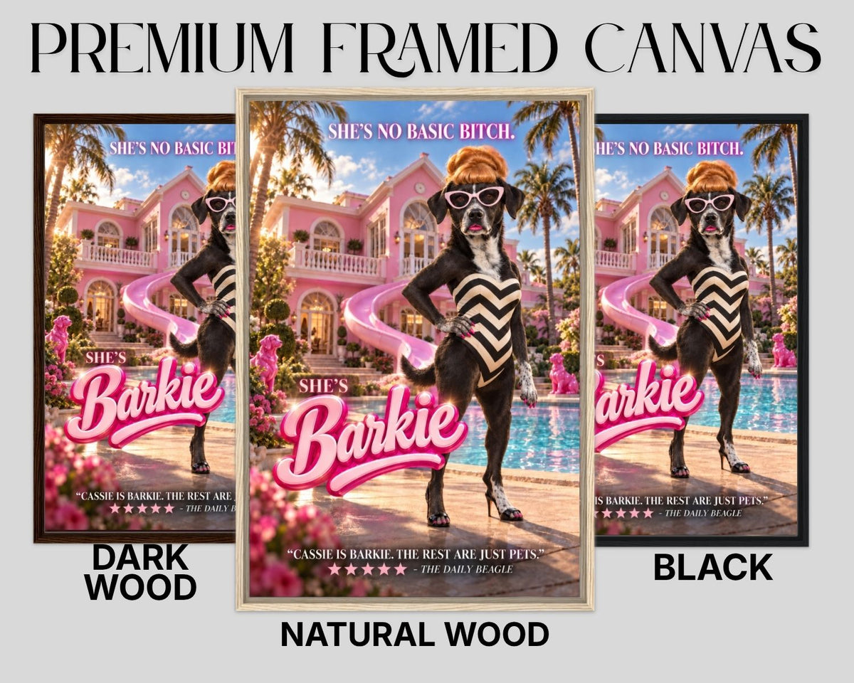 Barkie – Custom Dog Art Movie Parody Portrait