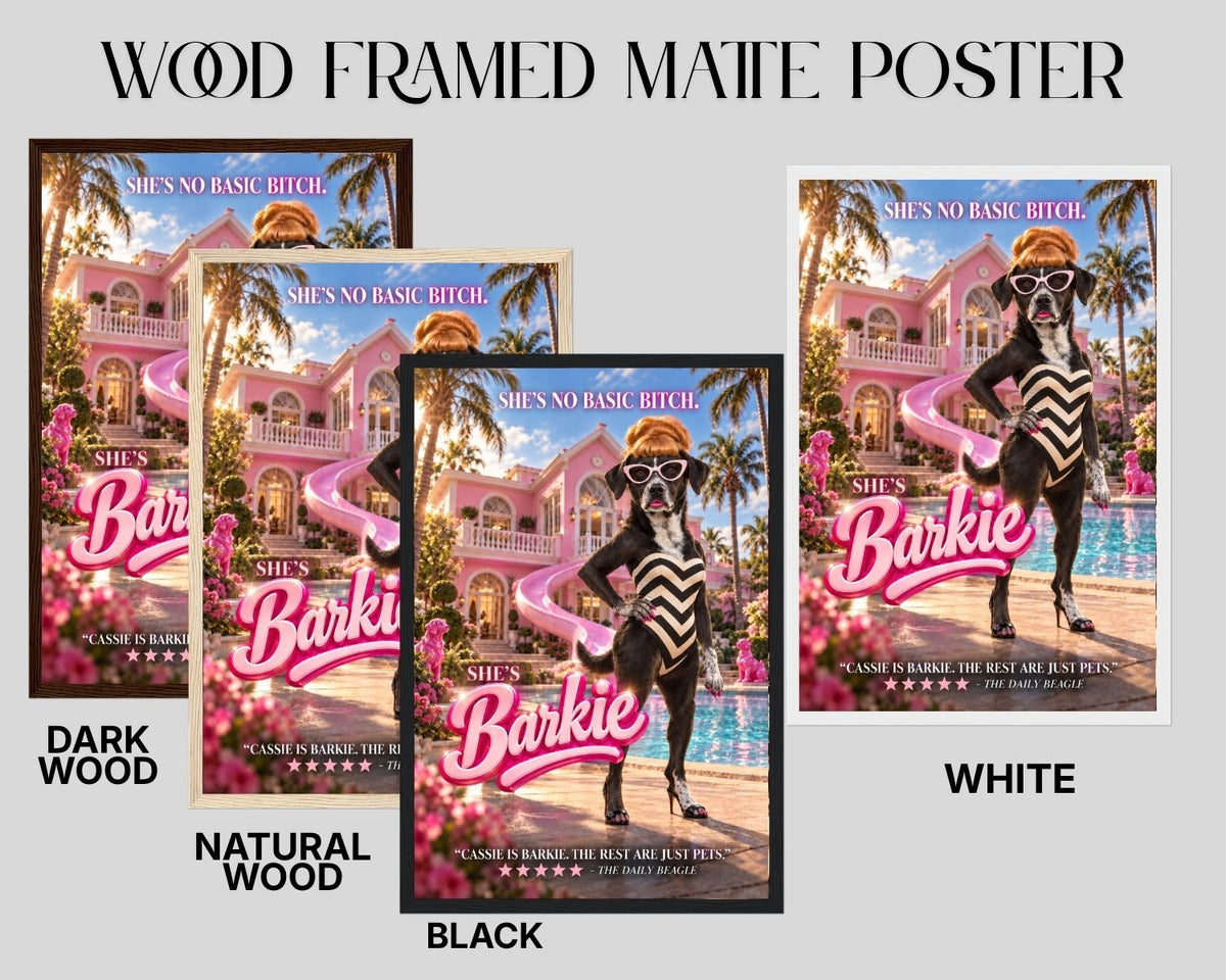 Barkie – Custom Dog Art Movie Parody Portrait