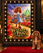 The Wizard of Paws cinematic custom dog portrait movie poster artwork from PawpStarz