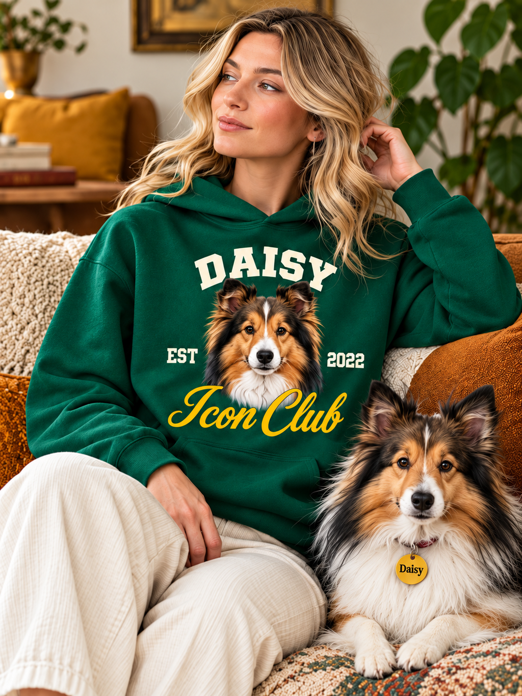 Icon Club Hoodie – Collegiate Custom Dog Graphic Heavyweight Sweatshirt
