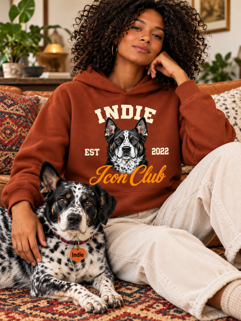 Icon Club Hoodie – Collegiate Custom Dog Graphic Heavyweight Sweatshirt