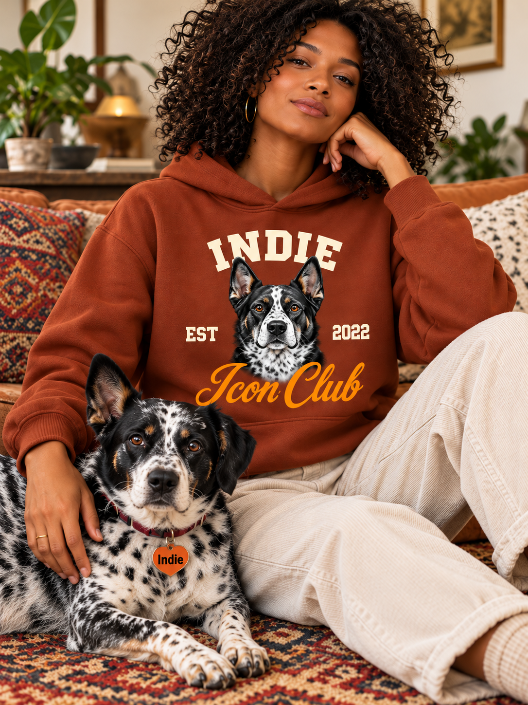 Icon Club Hoodie – Collegiate Custom Dog Graphic Heavyweight Sweatshirt