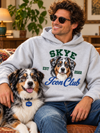 Icon Club Hoodie – Collegiate Custom Dog Graphic Heavyweight Sweatshirt