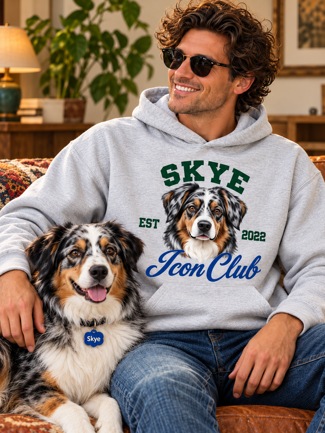 Icon Club Hoodie – Collegiate Custom Dog Graphic Heavyweight Sweatshirt