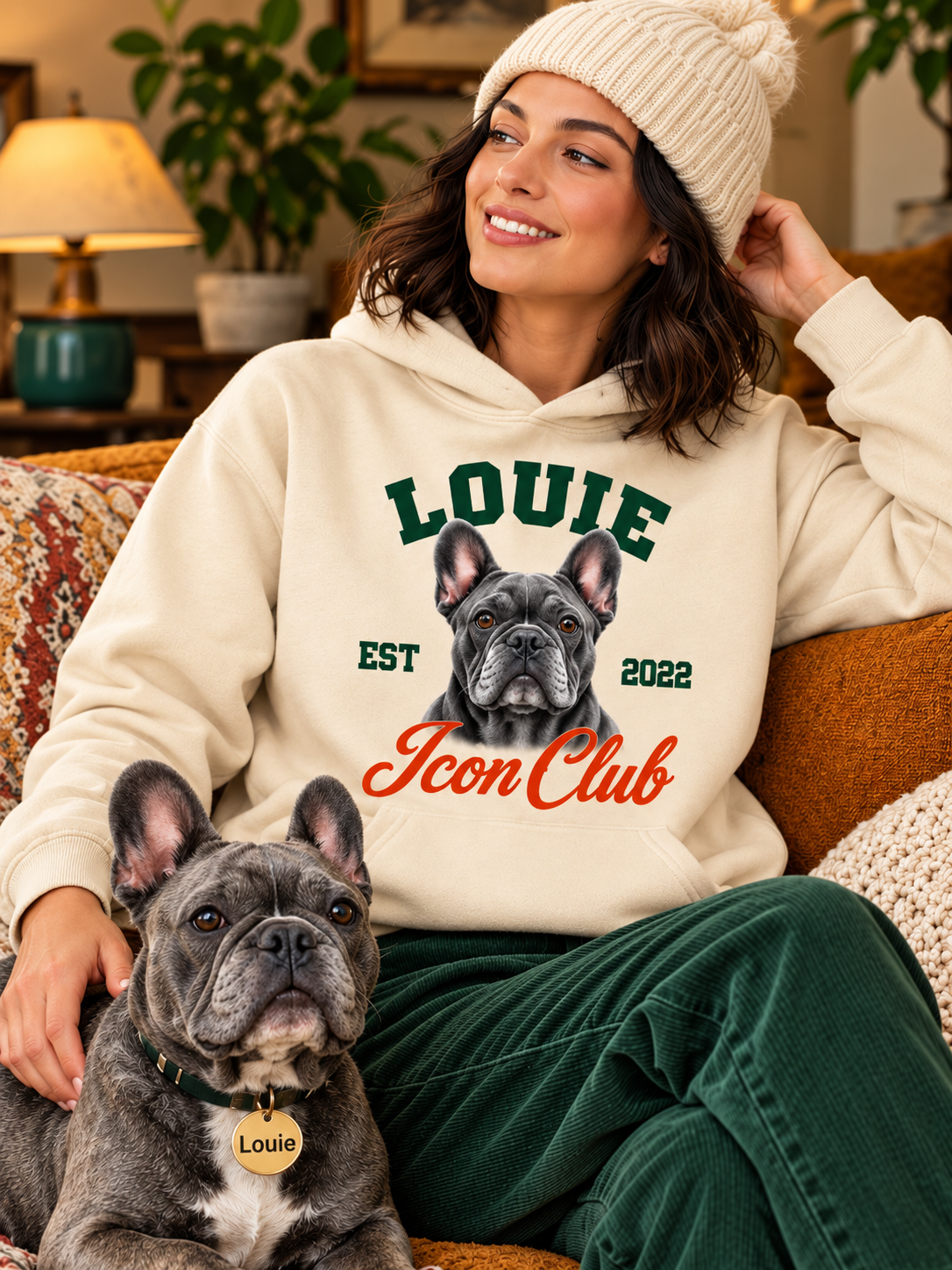 Icon Club Hoodie – Collegiate Custom Dog Graphic Heavyweight Sweatshirt