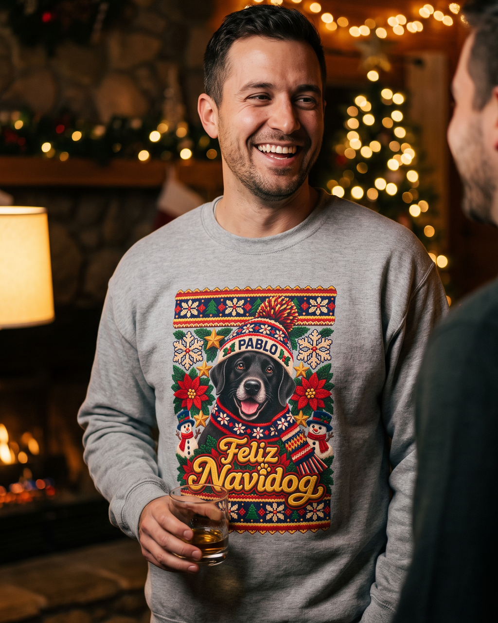 Feliz Navidog – Custom Dog Christmas Sweatshirt
