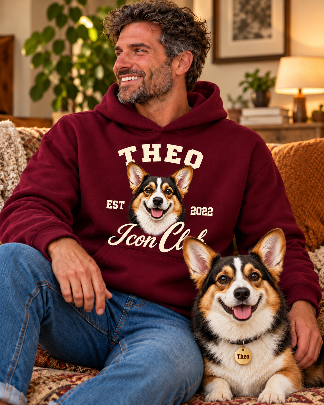 Icon Club Hoodie – Collegiate Custom Dog Graphic Heavyweight Sweatshirt