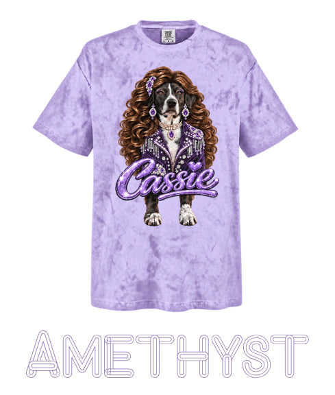 Mall-Glam Petz Custom Pet Portrait T-Shirt – Retro 90s Style Comfort Colors Tee