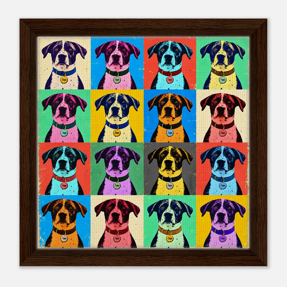 Multicolor Pawp Sensation - Framed Canvas