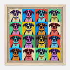 Multicolor Pawp Sensation - Framed Canvas