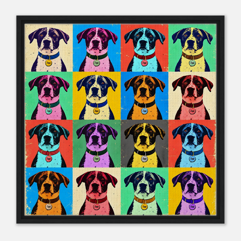 Multicolor Pawp Sensation - Framed Canvas