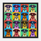 Multicolor Pawp Sensation - Framed Canvas