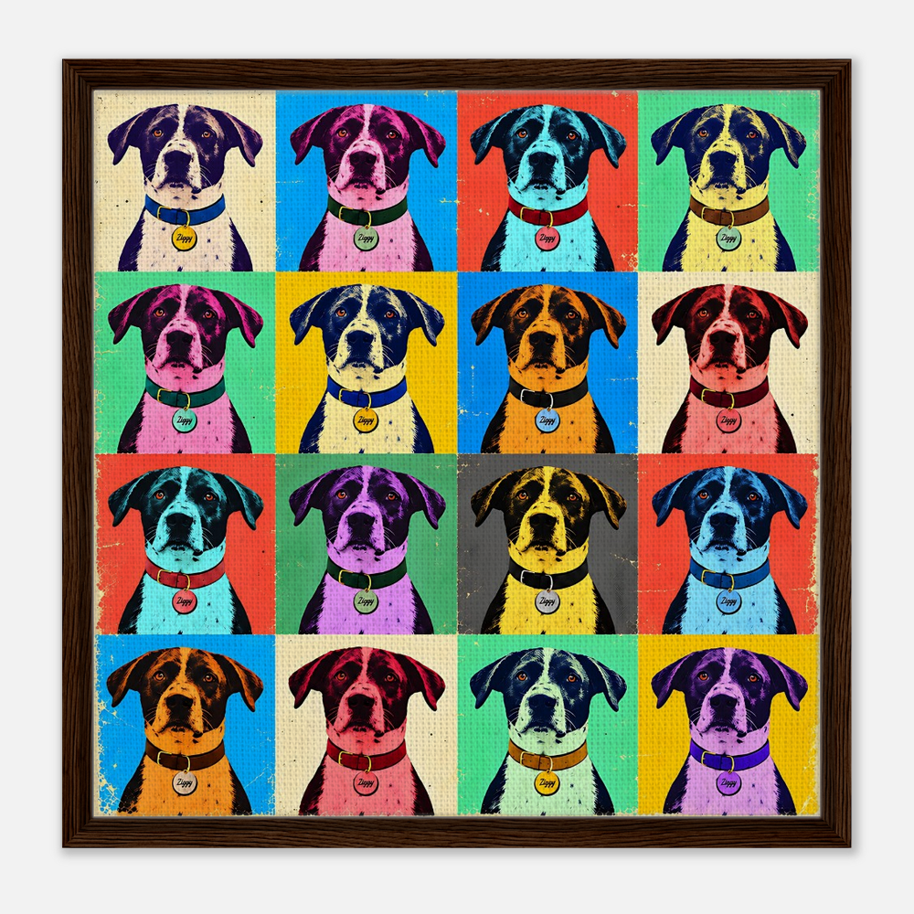Multicolor Pawp Sensation - Framed Canvas
