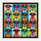 Multicolor Pawp Sensation - Framed Canvas