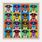 Multicolor Pawp Sensation - Framed Canvas