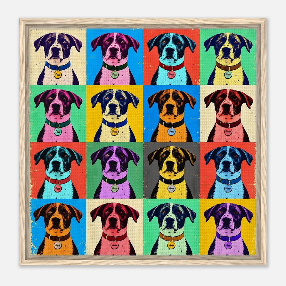Multicolor Pawp Sensation - Framed Canvas